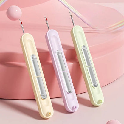 Dual Function Needle Threader for Easy Sewing and Crafting