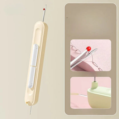 Dual Function Needle Threader for Easy Sewing and Crafting