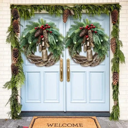 Rustic Boho Holiday Wreath for Door and Wall Display