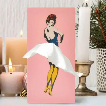 Modern Decorative Tissue Box with Flying Skirt Style Cover