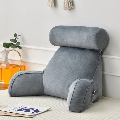 Upright Reading Pillow – Bed Rest Cushion with Arm Support