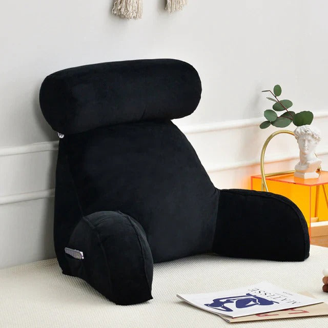 Upright Reading Pillow – Bed Rest Cushion with Arm Support