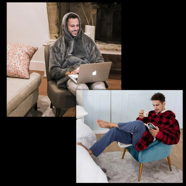 Giant Wearable Blanket Hoodie Oversized and Warm