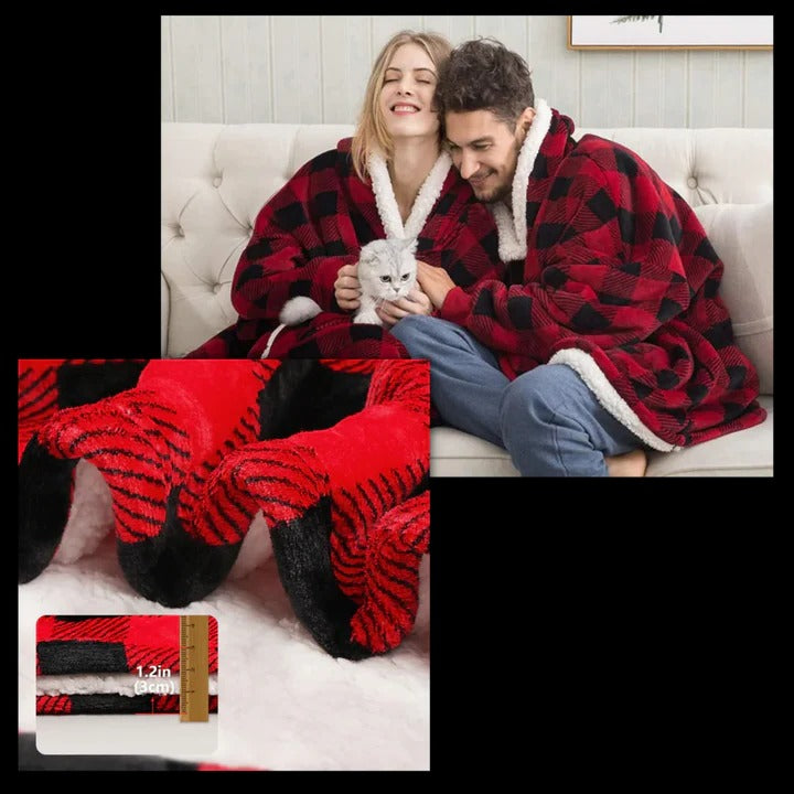 Giant Wearable Blanket Hoodie Oversized and Warm