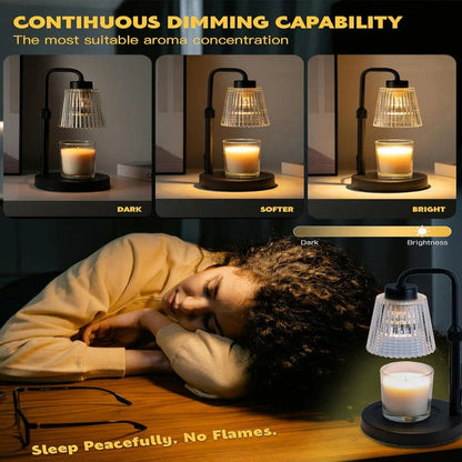 Candle Warmer Lamp, Adjustable Brightness with Timer and Dimmer