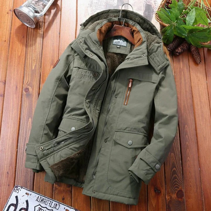 Multi-Pocket Padded Workwear Fleece Jacket