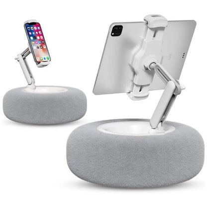Bed Reading Pillow, Plush Fabric with Integrated Phone Holder
