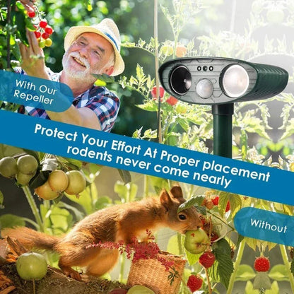 Solar Ultrasonic Motion-Activated Pest Device, Set of 4