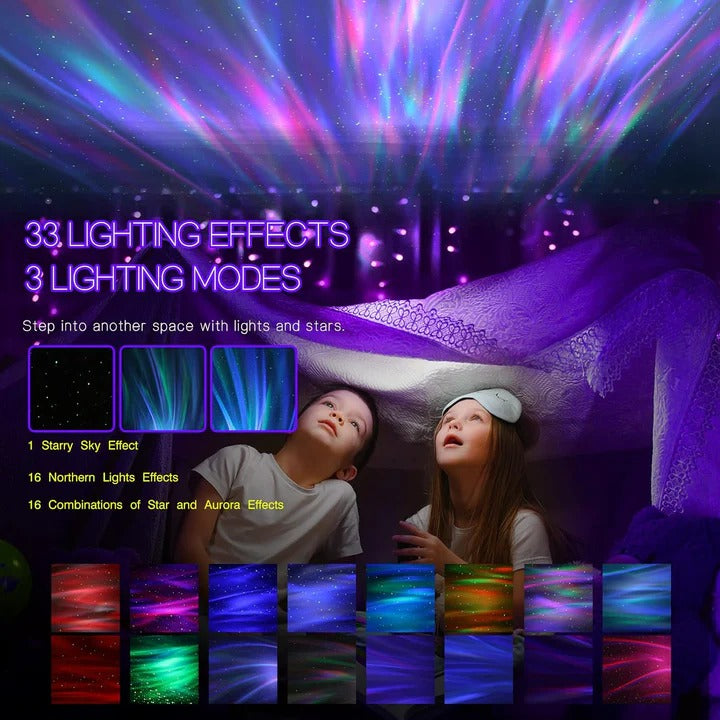 Color Changing Aurora Northern Lights Projector with Timer
