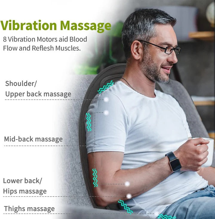 Heated Vibration Cushion Pad for Chair and Car Seat