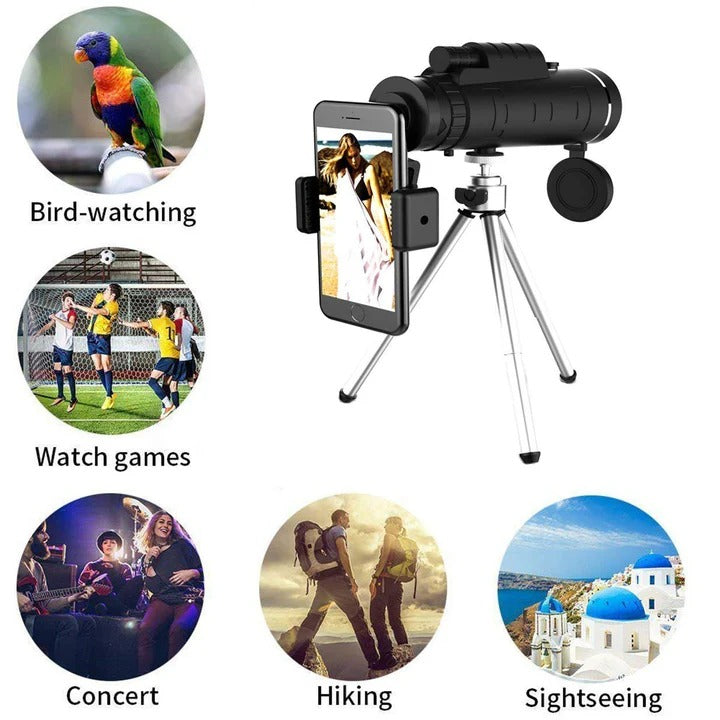 Compact Monocular Telescope Viewing Kit
