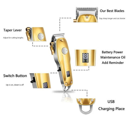 Cordless Hair Clipper Set for Trimming and Cutting