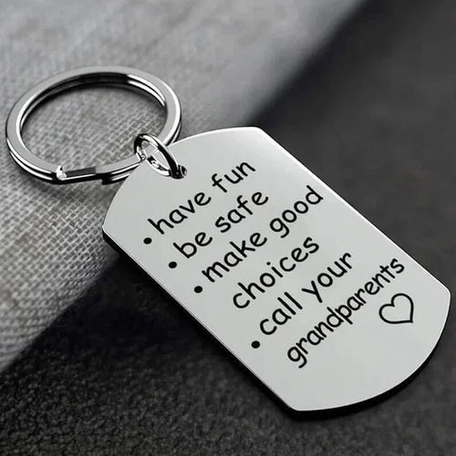 Durable Stainless Steel Keychain, Engraved Daily Reminder Gift