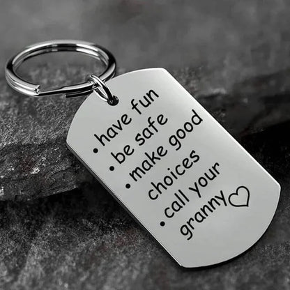 Durable Stainless Steel Keychain, Engraved Daily Reminder Gift
