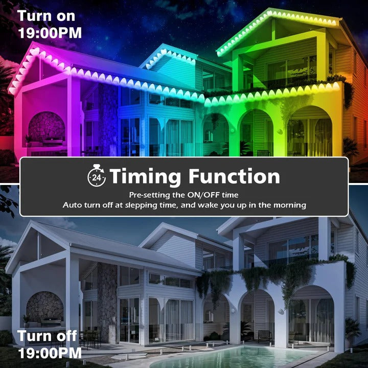 Durable Outdoor Lights, Permanent Installation for House Exterior