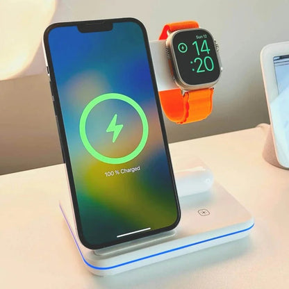 Apple Charger Stand, 3 in 1 Dock for Phone and Watch