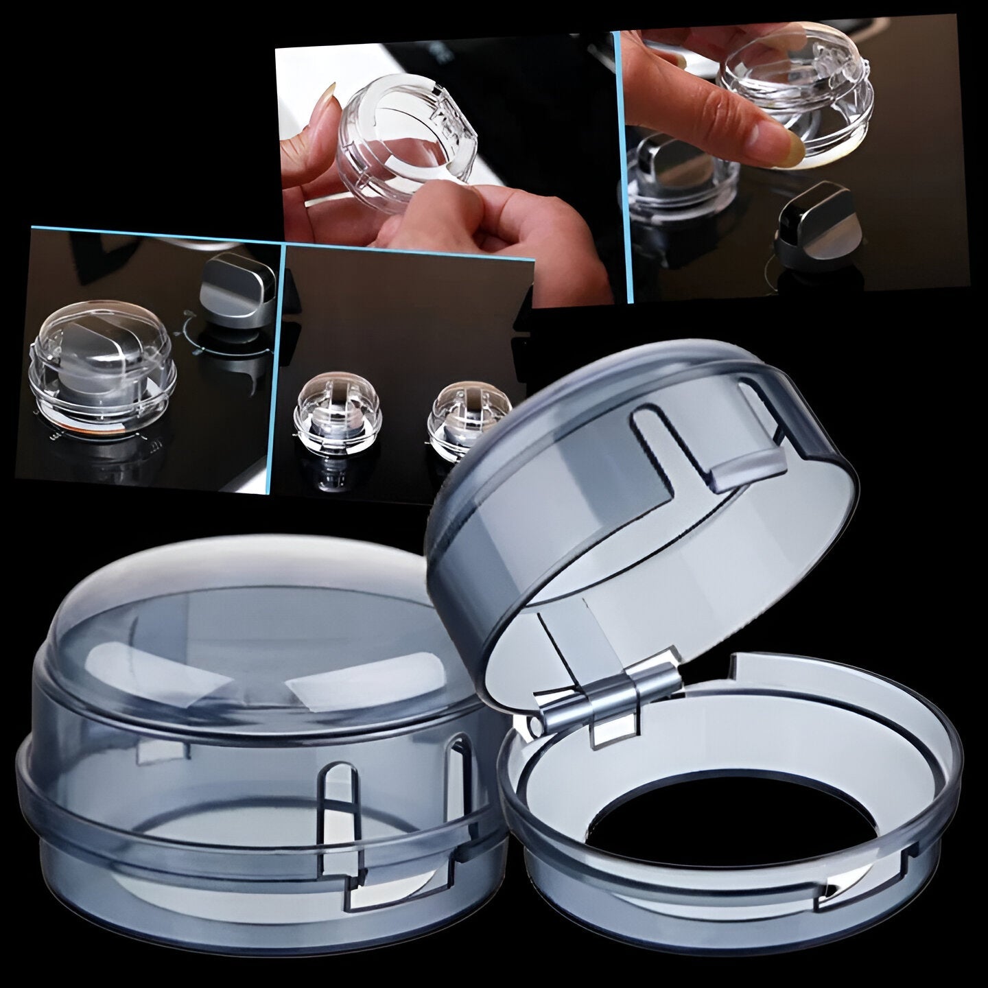 Stove Knob Guard Set, Heat Resistant Covers for Gas Ranges