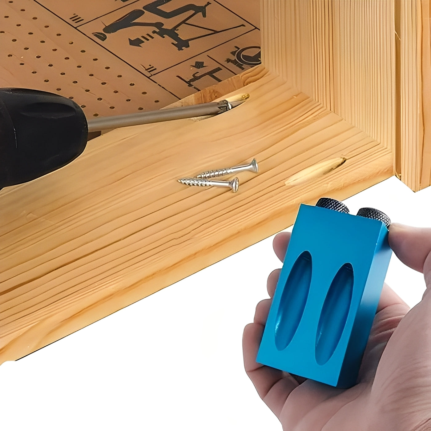 Woodworking Drill Guide, Adjustable Angle Guide for Handheld Power Drills