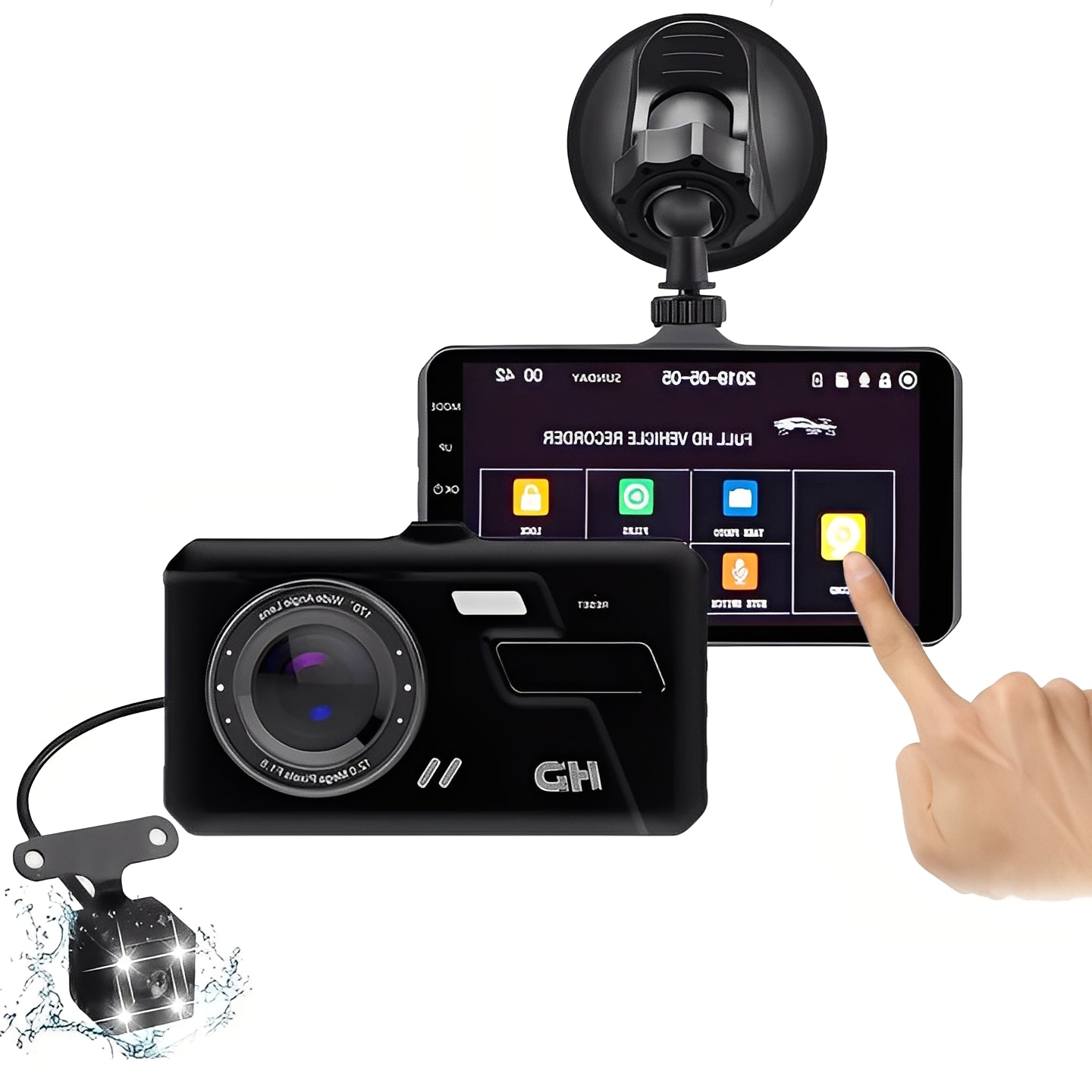 HD Car Recorder, 1080P Dashboard Camera for Vehicles