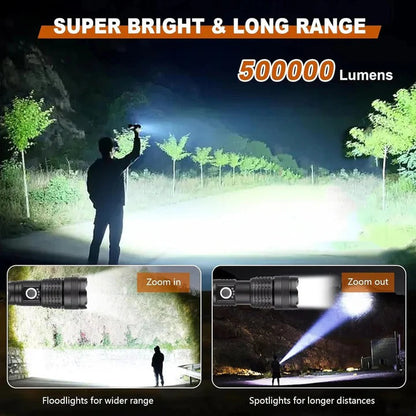 Rechargeable Flashlight with LED Light