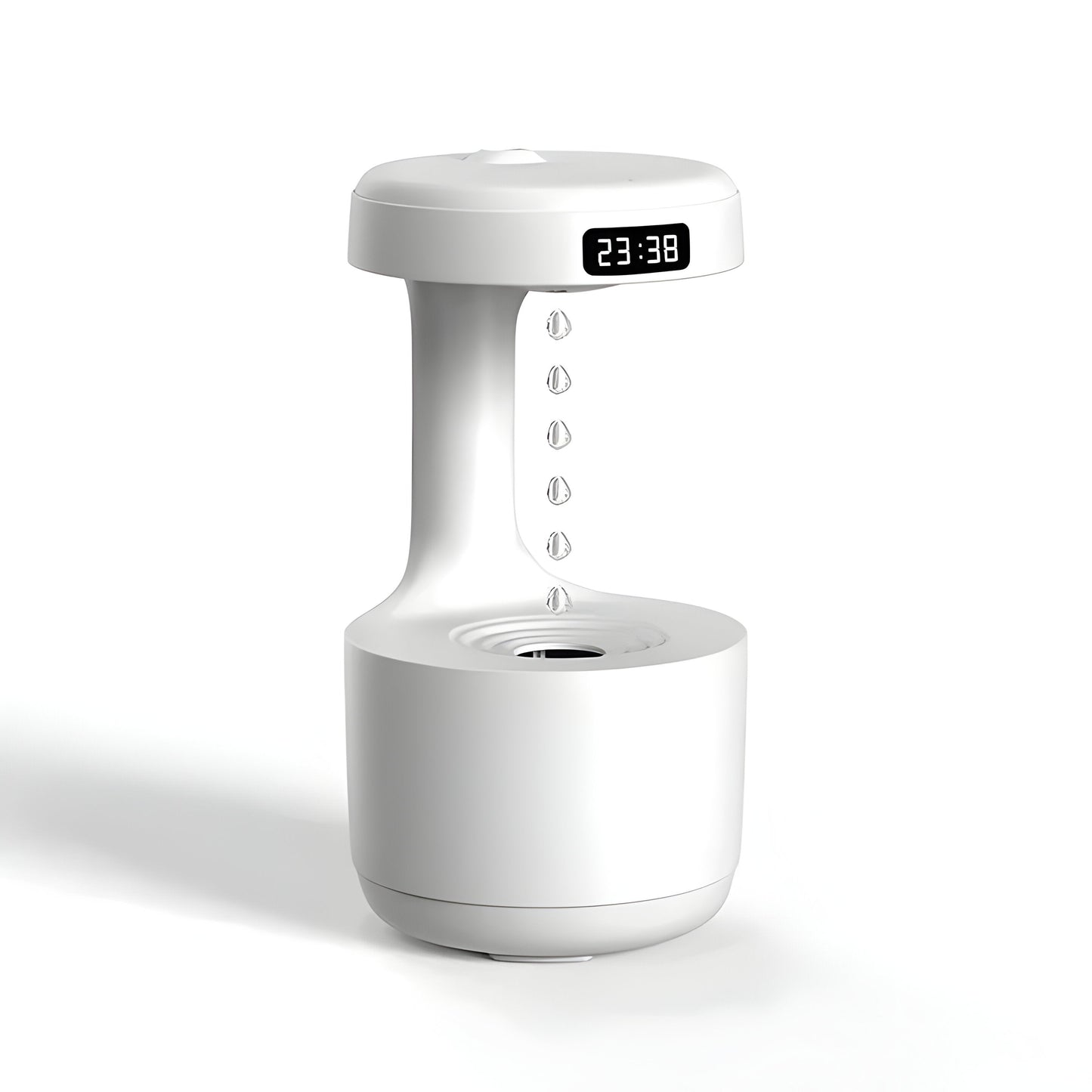 Small Humidifier with LED Display, USB Type-C Charging, Auto Shutoff, 27 oz Tank, White