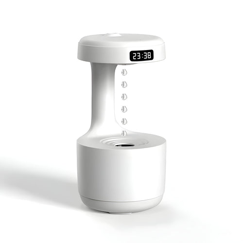 Small Humidifier with LED Display, USB Type-C Charging, Auto Shutoff, 27 oz Tank, White