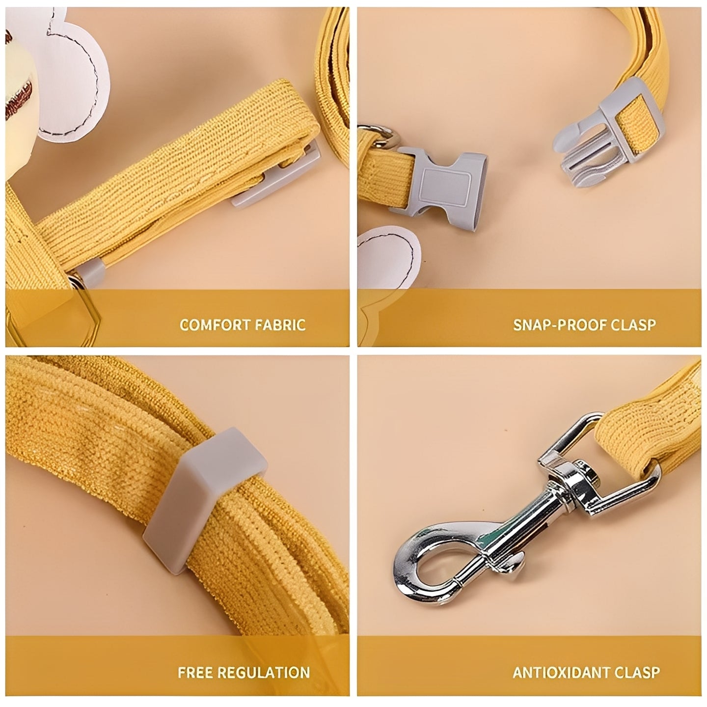 Adjustable Cat Collar and Harness for Safety