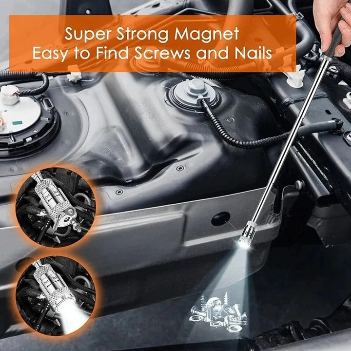 Telescopic Pick-Up Tool Magnetic with LED Light for Retrieval