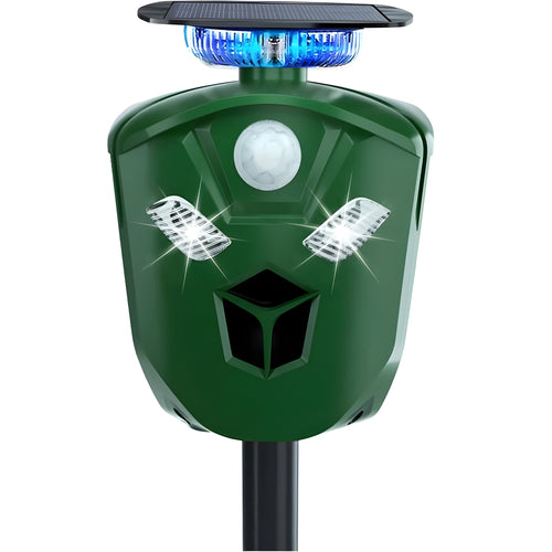 Animal Repeller Solar Powered Ultrasonic 360 Degrees Coverage