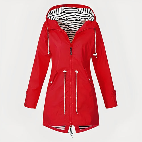 Waterproof Long Rain Jacket for Women and Protection