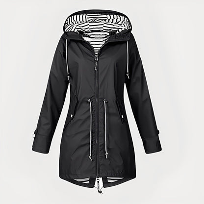 Waterproof Long Rain Jacket for Women and Protection
