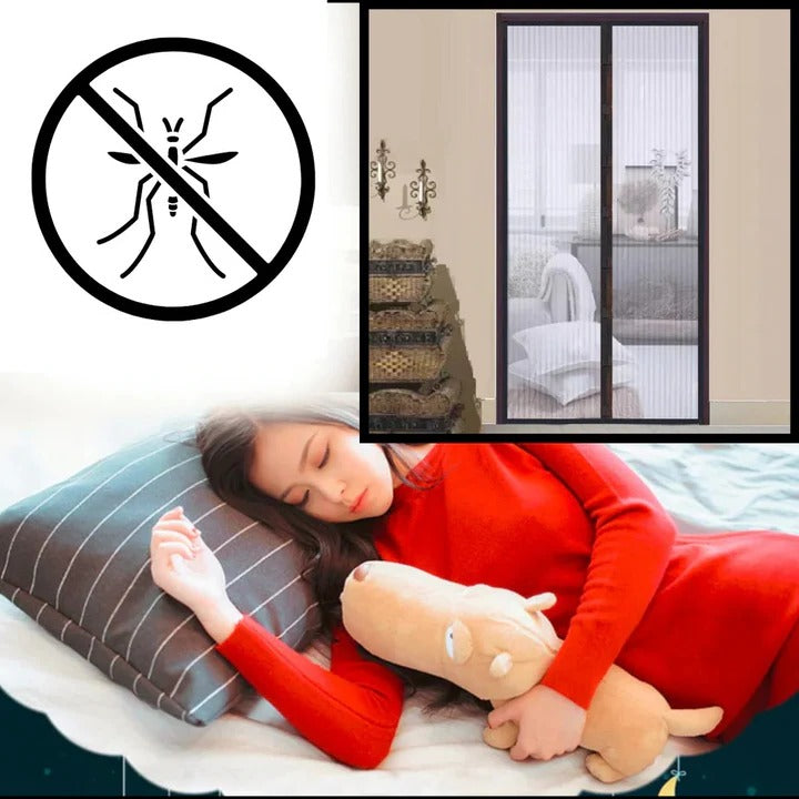 Magnetic Door Screen for Mosquito Protection and Air Flow