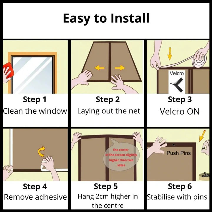 Magnetic Door Screen for Mosquito Protection and Air Flow