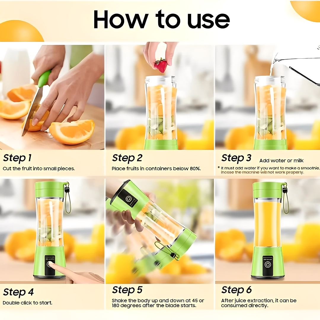 Mini Portable Blender and Juicer Electric USB Rechargeable