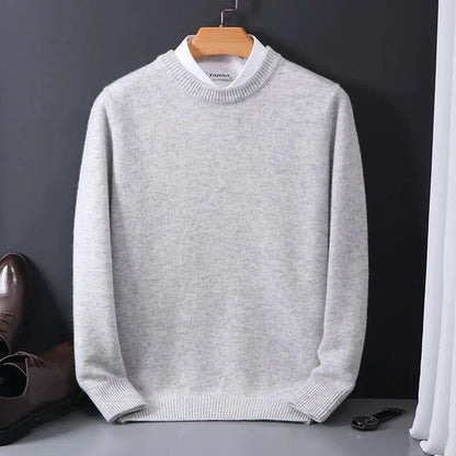 Mens Knit Sweater Cashmere Blend for Daily Wear