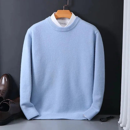 Mens Knit Sweater Cashmere Blend for Daily Wear