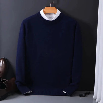 Mens Knit Sweater Cashmere Blend for Daily Wear