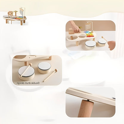 Wooden Drum Kit Montessori Style for Child Development
