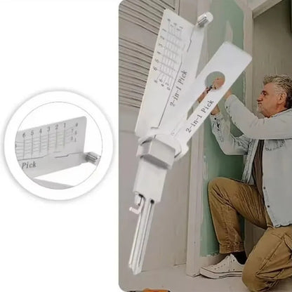 Lock Decoding and Picking Tool 2 in 1 Stainless Steel