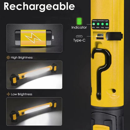LED Work Light Rechargeable with Magnetic Base for Mechanics