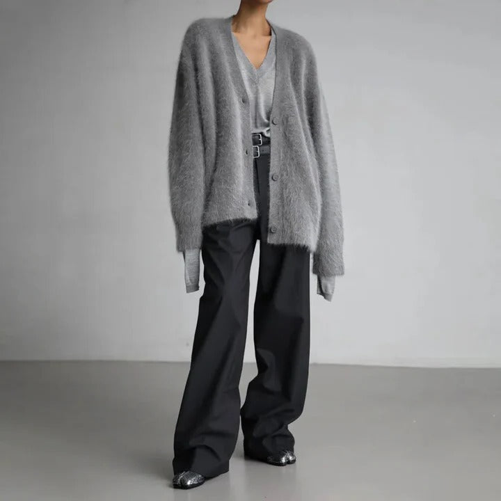 Womens Round Neck Sweater Cashmere Knitwear for Winter