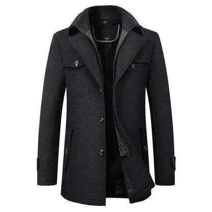 Mens Waterproof Winter Business Coat for Office and Travel