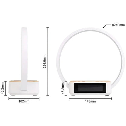Table Lamp Wireless Charging Alarm Clock and Touch Control