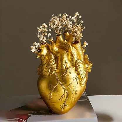 Wooden and Bamboo Heart Shaped Vase Unique Design