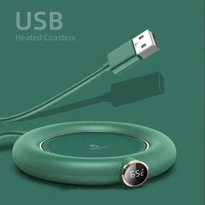 Smart Desk Cup Warmer with Digital Control and Adjustable Temperature