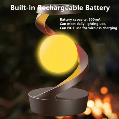 Moon Lamp Floating Desk Light with Gesture Control and Wireless Charger