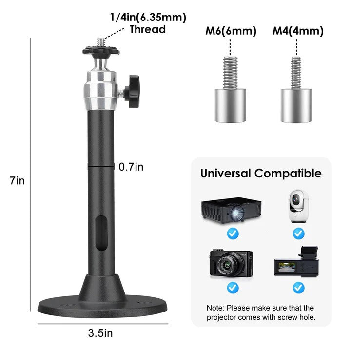 Adjustable Projector Ceiling Mount Kit with Universal Fit