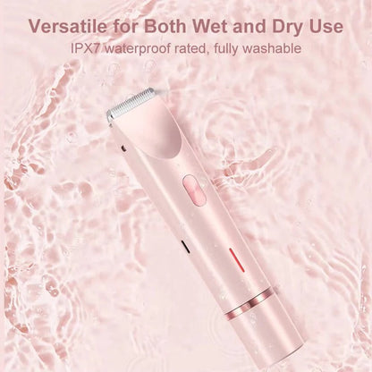 Cordless Painless Bikini Hair Trimmer with Precision Blade and USB Charge