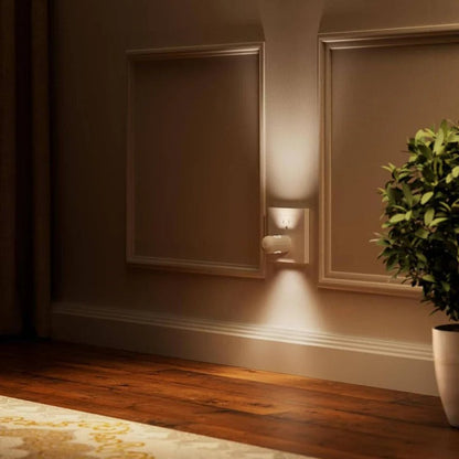 Compact Wall Socket Light with Energy-Efficient LED and Slim Design