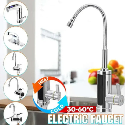 Stainless Steel Kitchen Hot Water Tap with 3000W Power and Fast Electric Heating